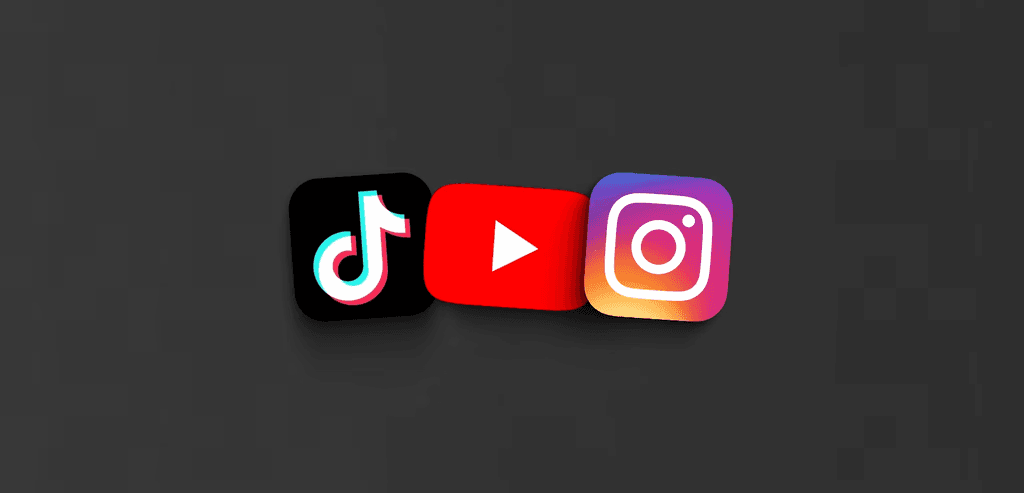 TikTok, YouTube and Instagram